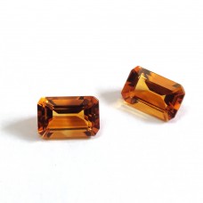 Madeira citrine 12x8mm rectangle facet 4.10 cts